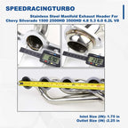 Exhaust Header for Chevy Silverado 1500 2500HD 3500HD (2002–2016)