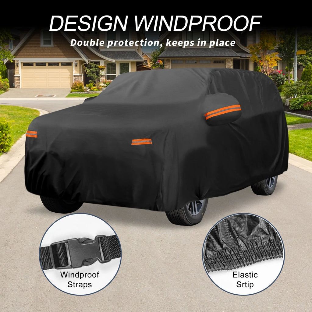 Waterproof 210D-PU Car Cover for Kia EV9 (2024–2024) with Driver Door Zipper