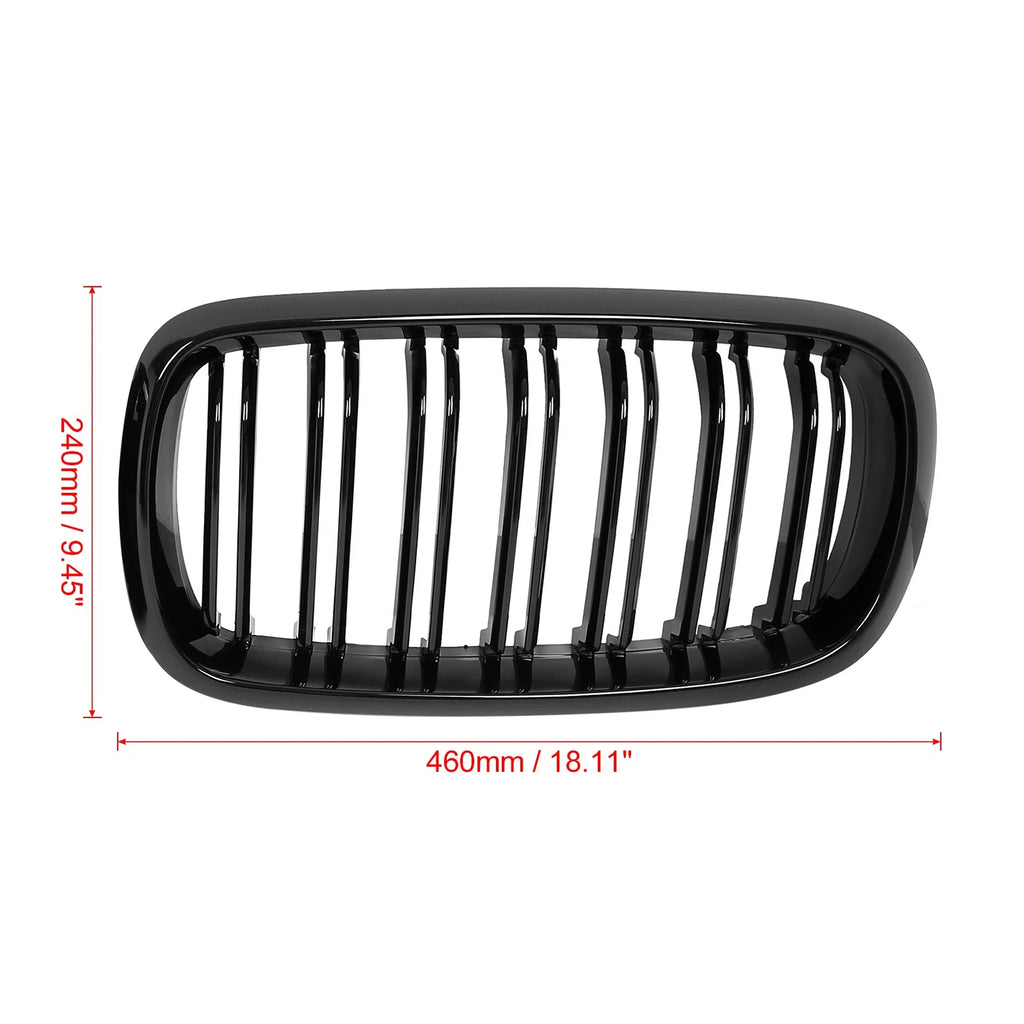 Glossy Black Front Kidney Grille for BMW X5 (2014–2018)