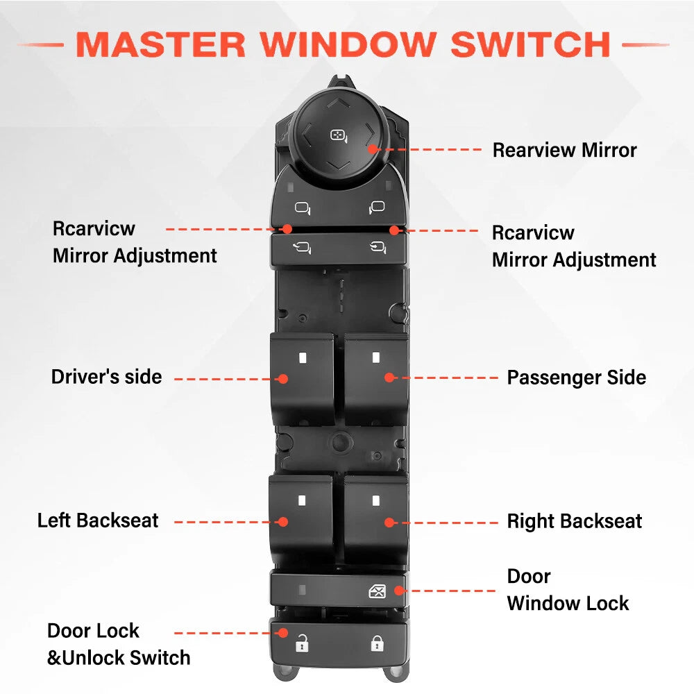 Power Window Switch for Chevrolet GMC Cadillac (2000–2007) 20835553