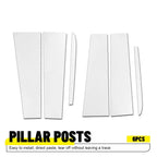 Set of 6 Chrome B Pillar Post Covers for Chevy Silverado 1500 (2019–2025)