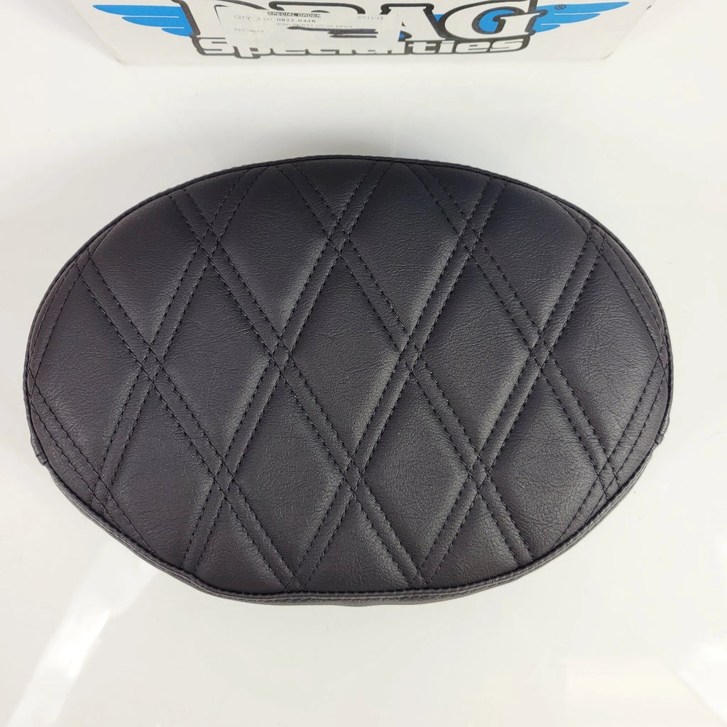 Sissy Bar Pad for Harley Touring (Drag Specialties, Double Diamond, Black Stitch)