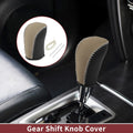 1Pc Gear Shift Knob Cover for Subaru Forester (2006–2012) Beige Faux Leather