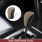 1Pc Gear Shift Knob Cover for Subaru Forester (2006–2012) Beige Faux Leather