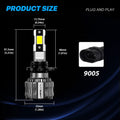 2X NOVSIGHT 9005/HB3 LED Headlight Bulbs for Low Beam (200% Bright, 6500K)