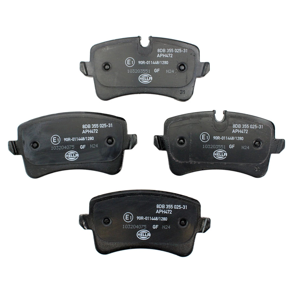 Set of 4 Hella Rear Low-Met Disc Brake Pads for Audi A6 A6 Quattro