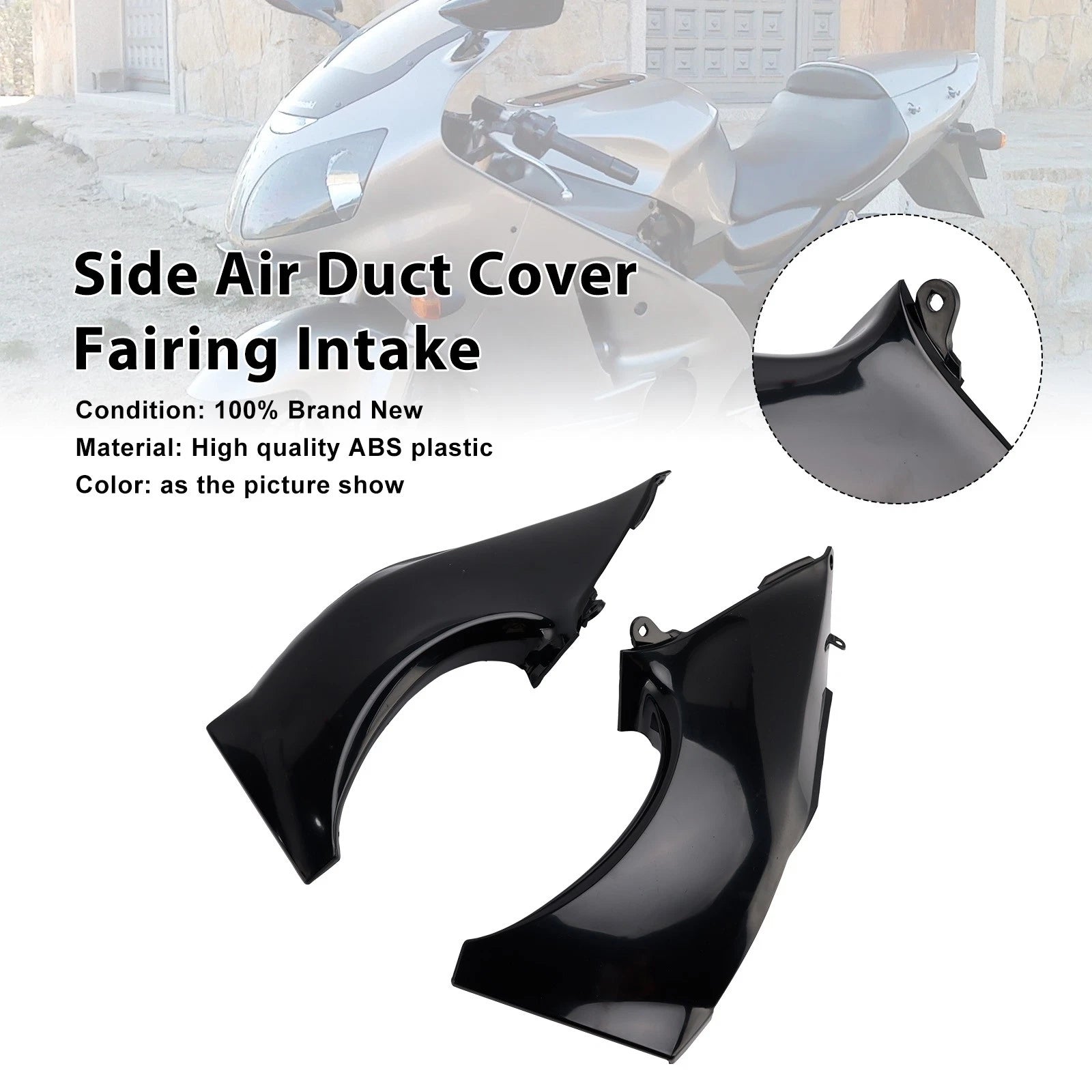 Side Air Duct Cover Fairing Intake for Kawasaki ZX12R (2000–2001)