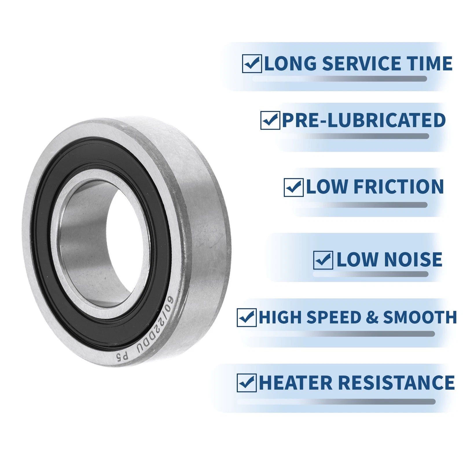 Deep Groove Ball Bearing P5 for Scooter Skateboard Wheel (22x44x12mm)