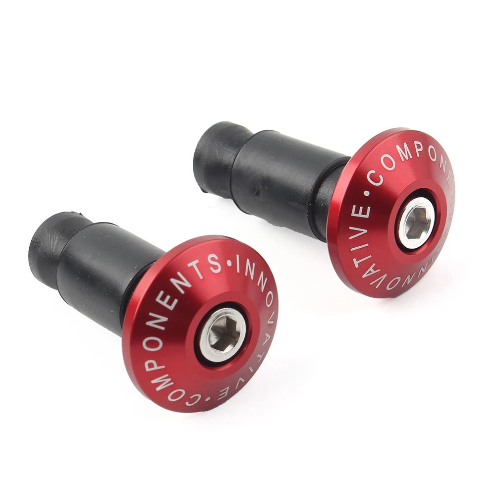 CNC 7/8" Handle Bar End Weights for Dirt Bike (Red)