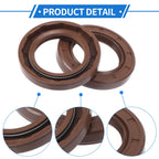2X Oil Seal Rotary Shaft Seal FKM Rubber 30x47x7mm for Various Models
