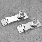 Locking Hasp and Staple for Customizable Install (Adjustable Size)