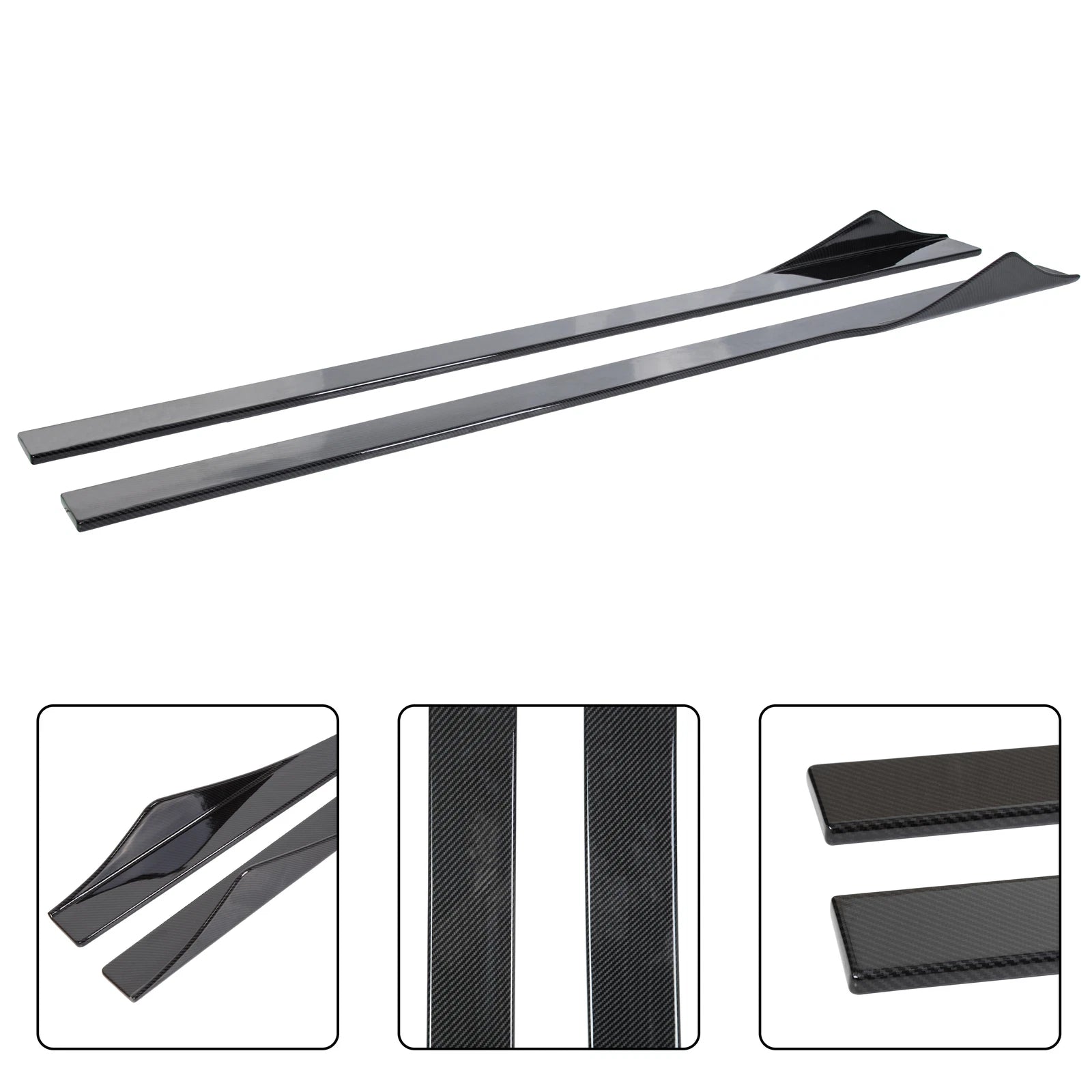 75" Carbon Style Side Skirt Extension for Chevy C5 Corvette (1997–2004)