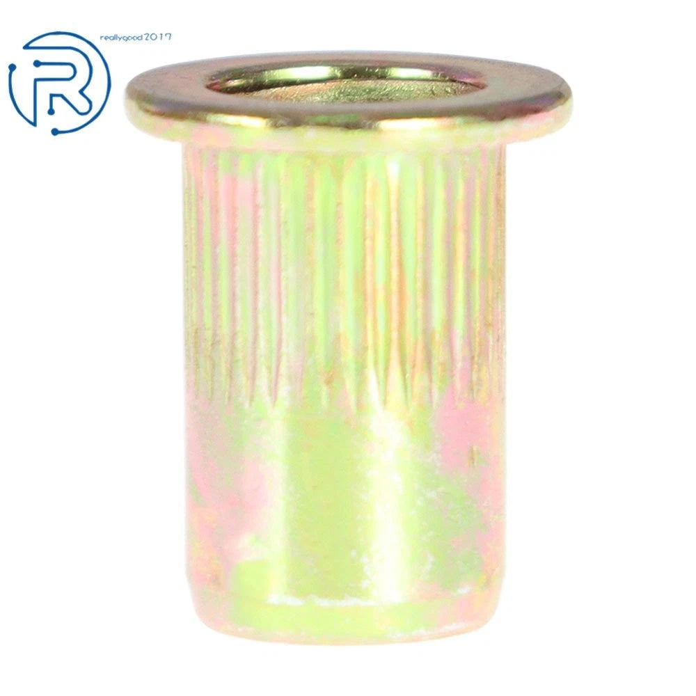 100 Pcs M6 Metric Flat Head Rivet Nut Inserts for Various Models