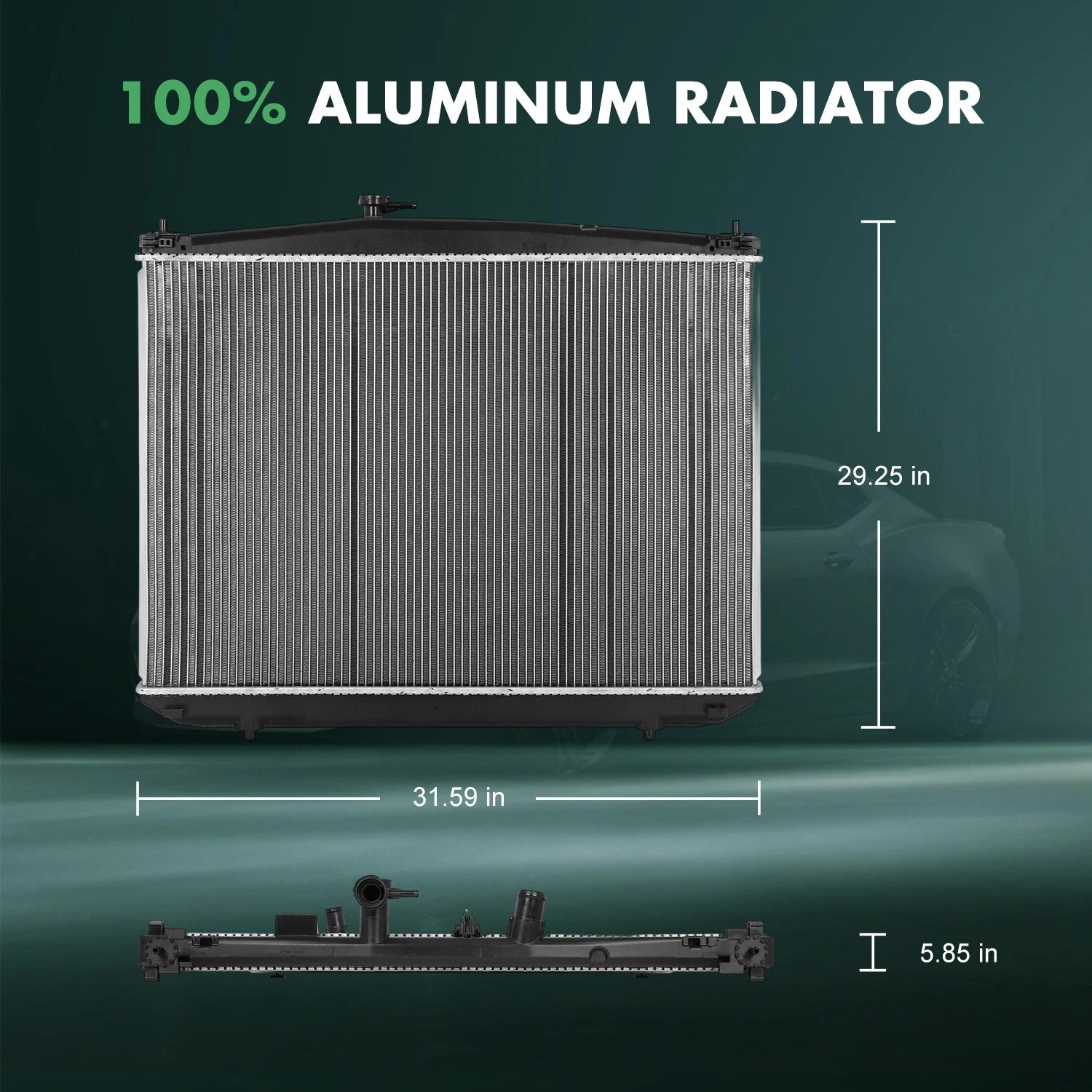 Aluminum Radiator for Toyota Highlander (2017–2019)