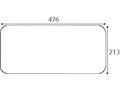 Lower Rear Glass for LP Case 3210 3220 3230 4210 4220 4230 4240 Tractors