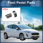 2 Pcs Foot Accelerator Pedal Covers for Ford Fiesta (2007–2012) Silver Tone