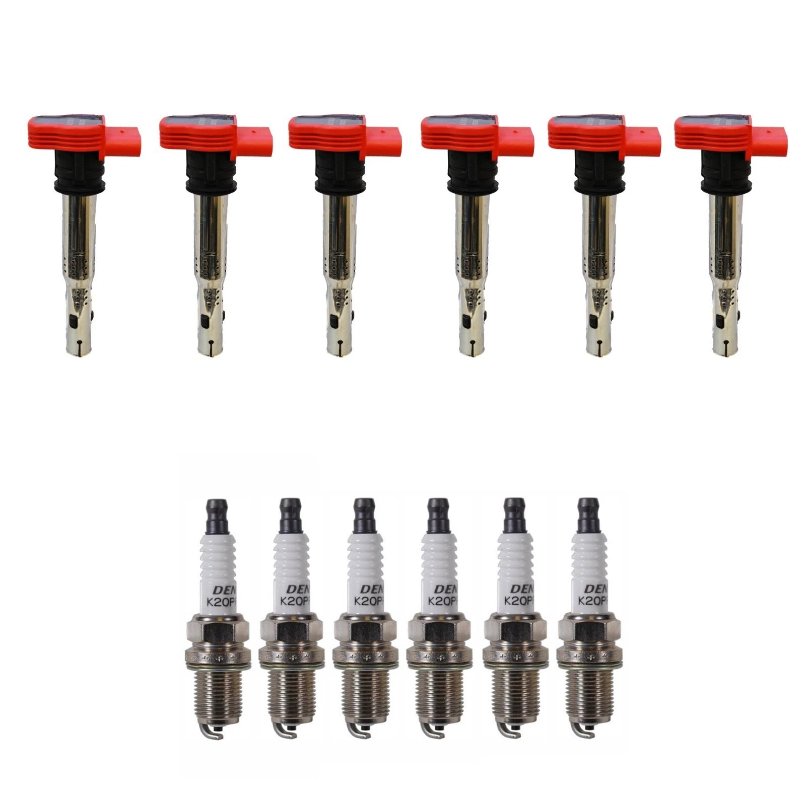 Set of 6 Denso Ignition Coils for U-Groove Conventional (Gap 0.044)