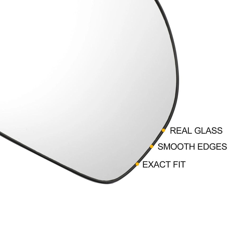 Right Side Heated White Mirror Glass for Hyundai Santa Fe (2012–2019)