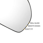 Right Side Heated White Mirror Glass for Hyundai Santa Fe (2012–2019)