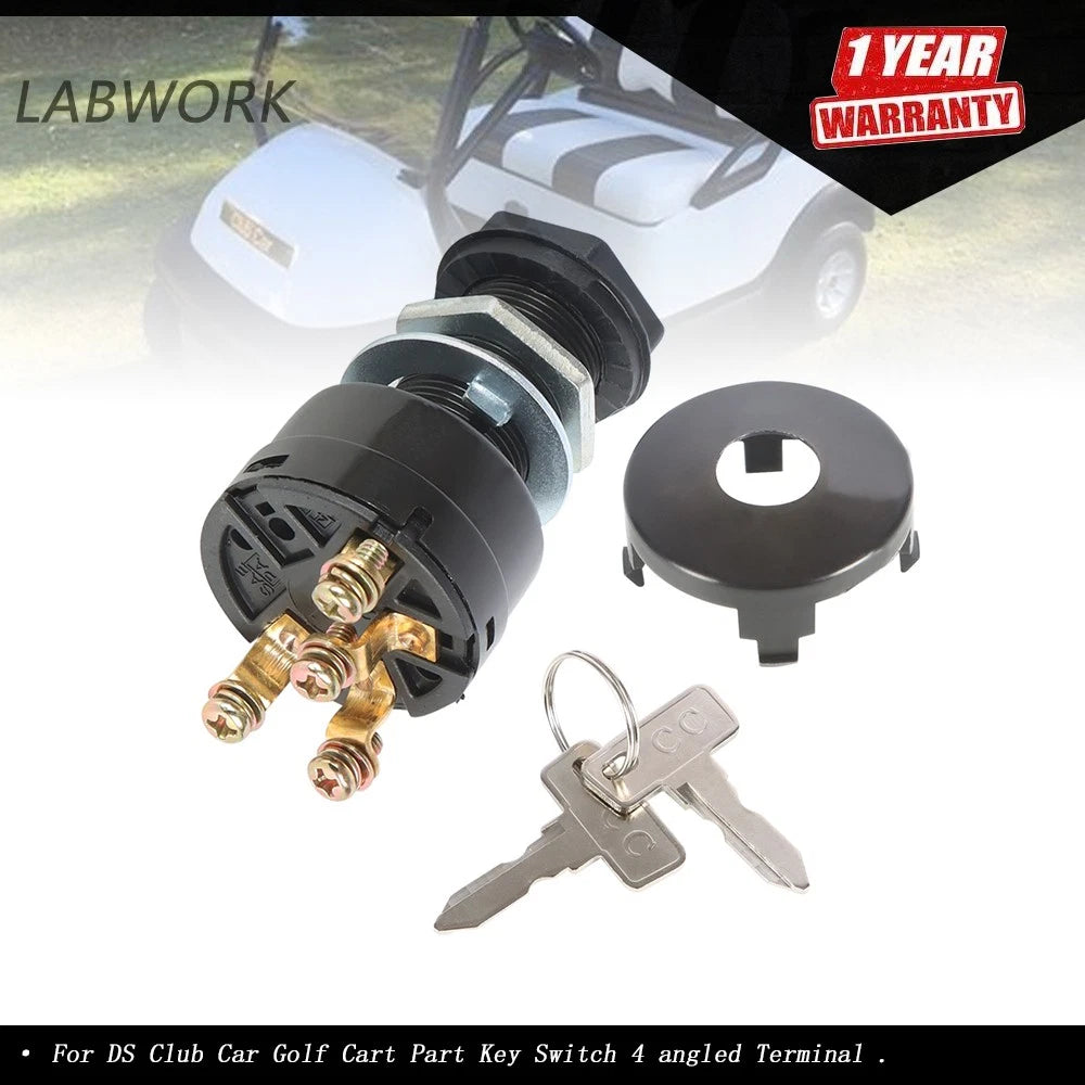 Ignition Key Switch for Club Car DS Gas Golf Cart (1996–2019)