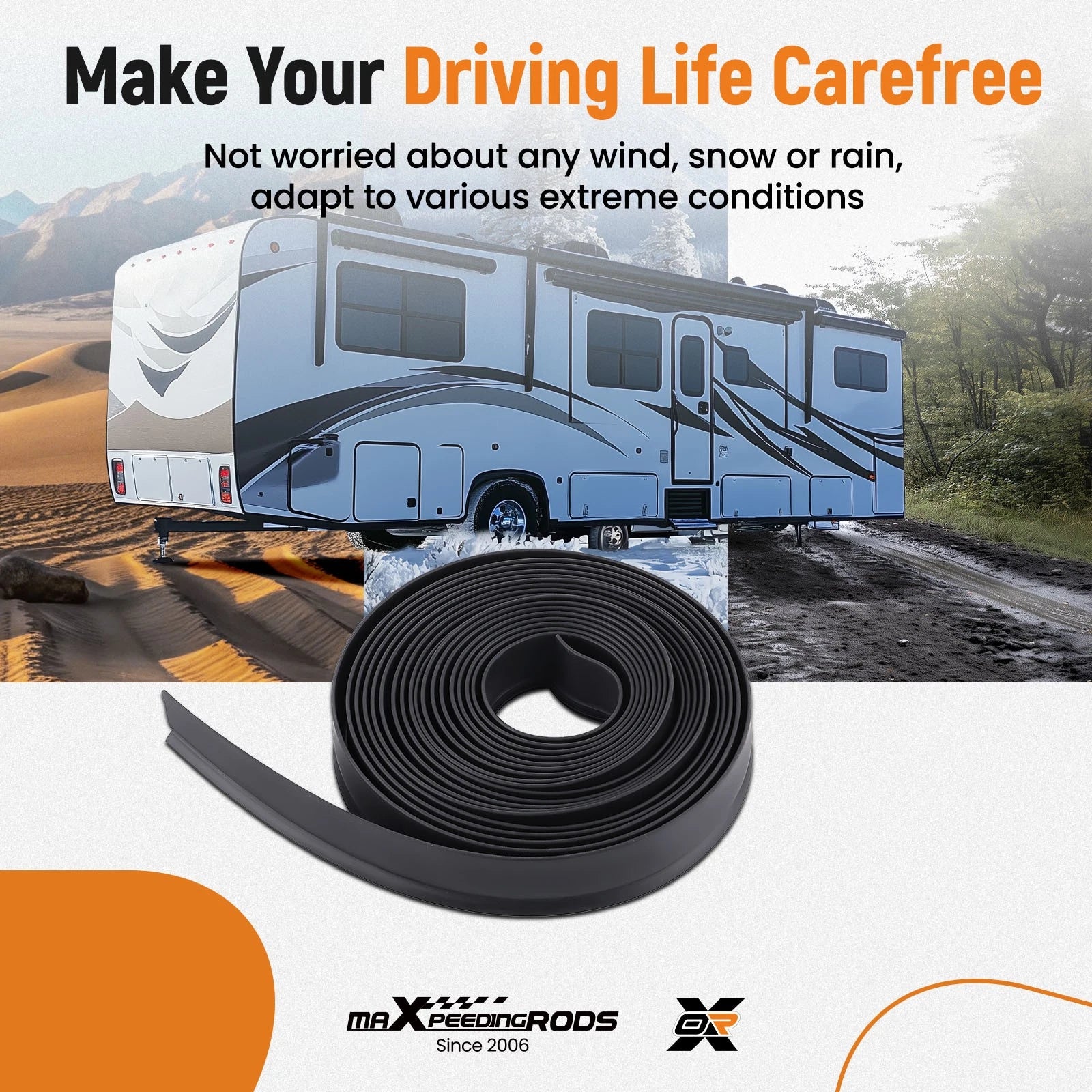 Weatherstrip RV Slide Out Seal Clip for Camper R854056 (1-1/2" × 9/16")