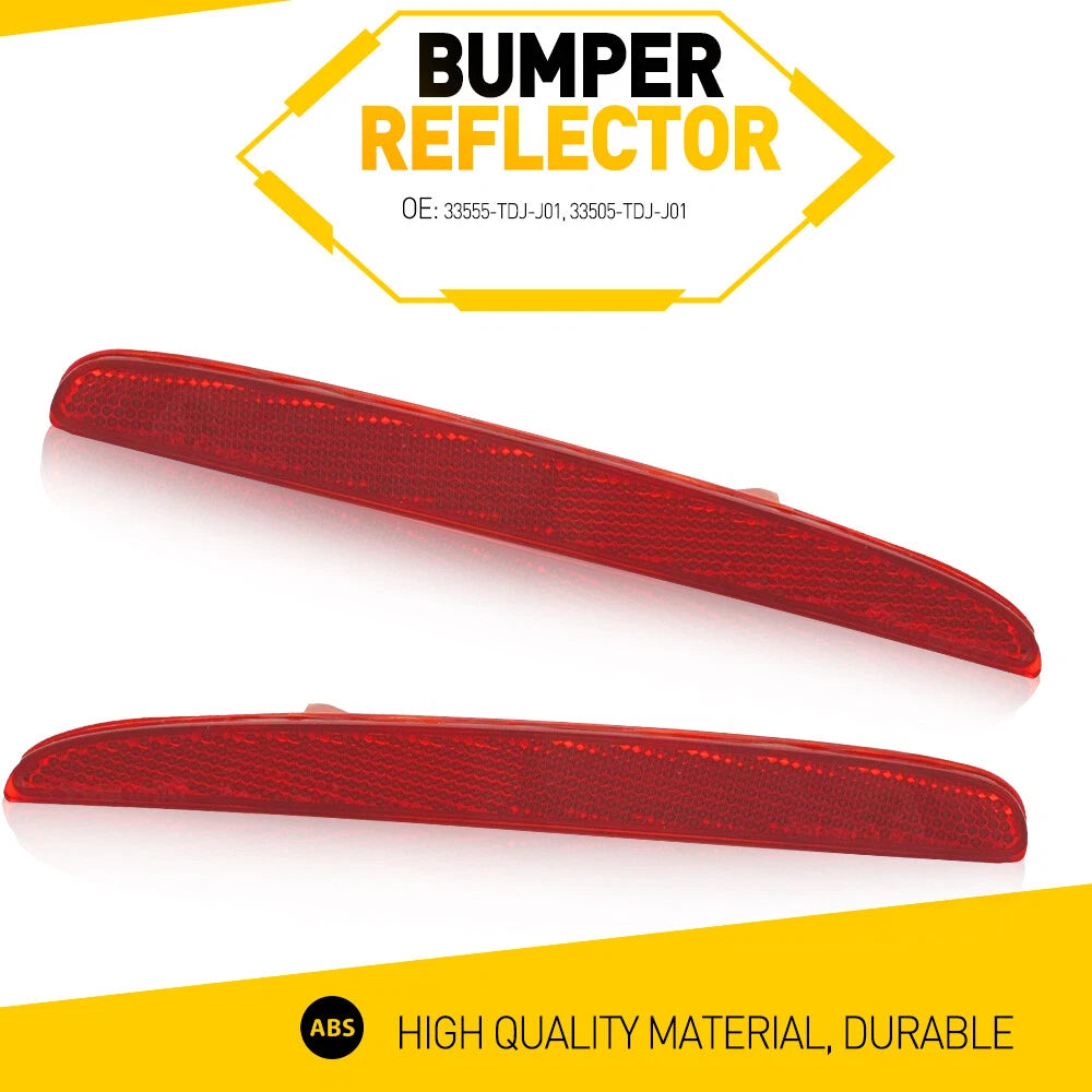 Red Lens Rear Bumper Reflector for Honda Civic Hatchback (2017–2021)