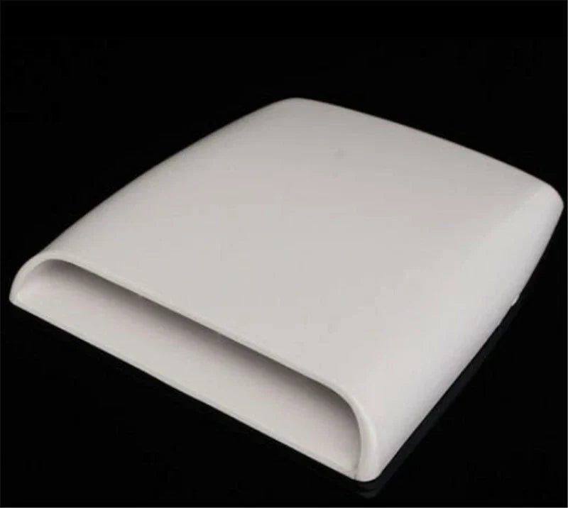White ABS Car Air Flow Intake Hood Scoop Vent Cover