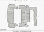EVA Pads Flooring Mat for Tiara Yachts 3500 Express (1996)