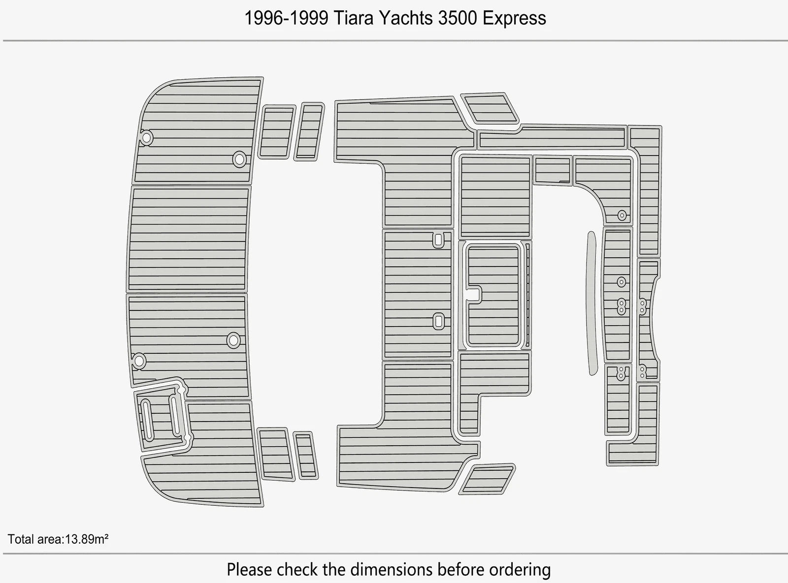 EVA Pads Flooring Mat for Tiara Yachts 3500 Express (1996)