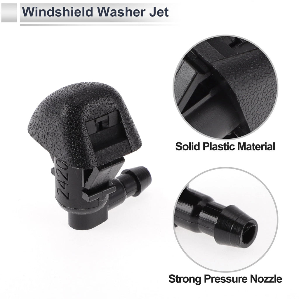Washer Nozzle Set of 6 w/ Hose Connector for Honda 