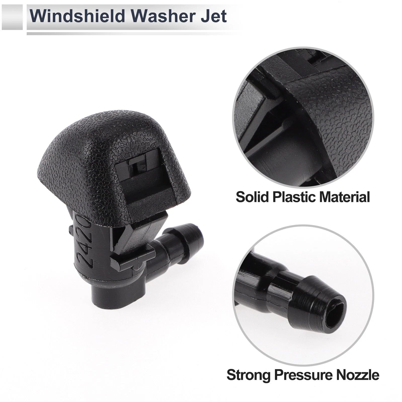 Washer Nozzle Set of 6 w/ Hose Connector for Honda 