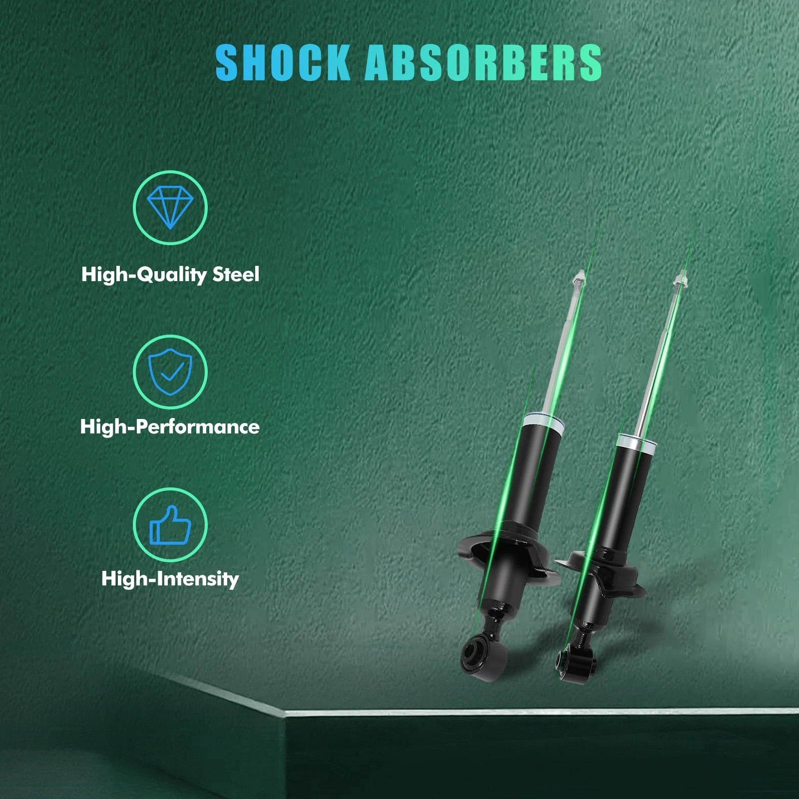 Set of 2 Rear Struts for Honda Civic (2001–2005) and Acura EL (2001–2003)