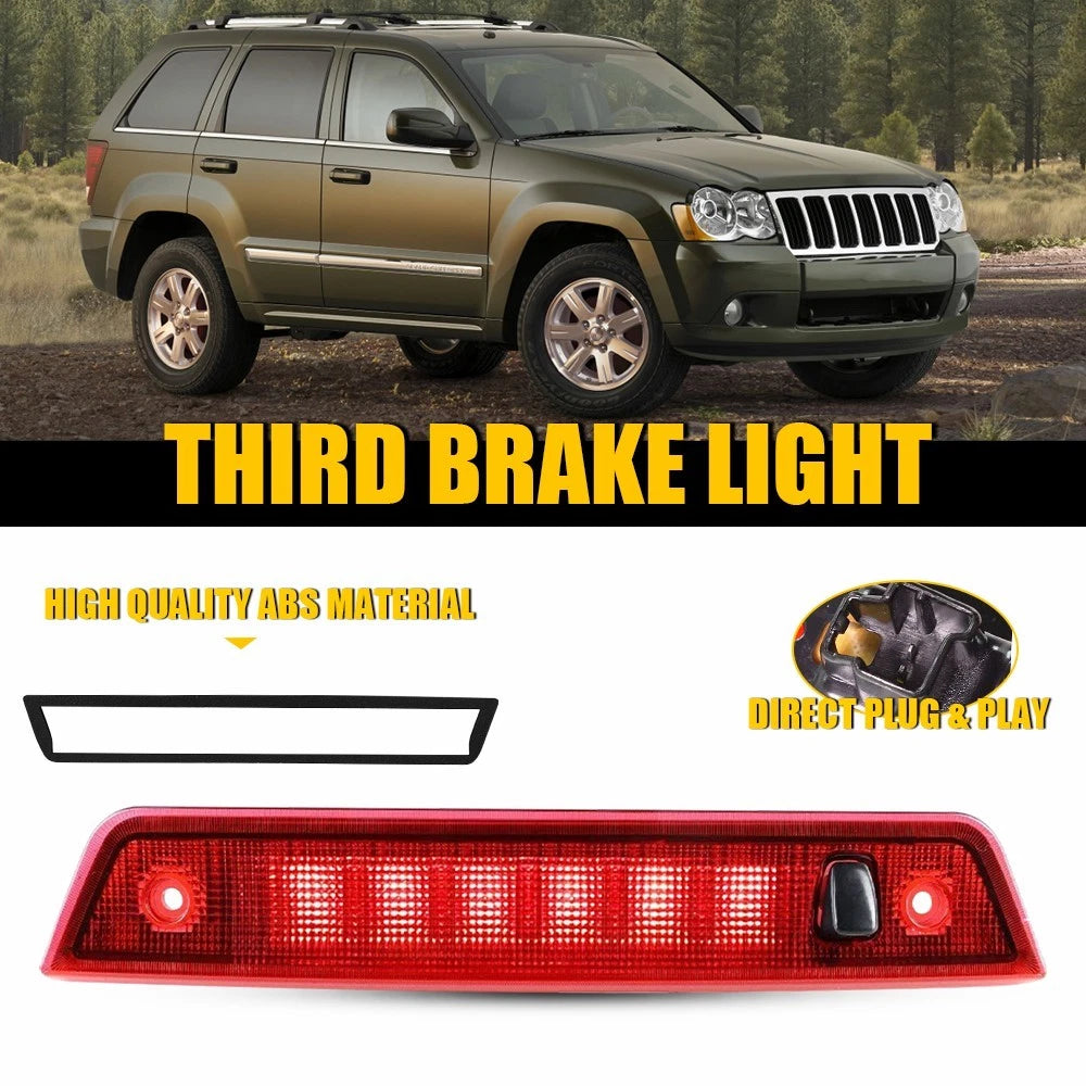 Red LED High Mount Third Brake Light for Jeep Grand Cherokee (2005–2010)