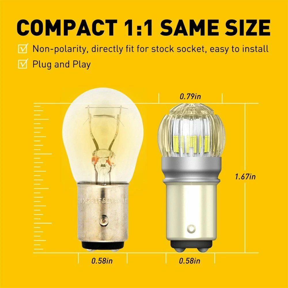 2X LED White Turn Signal Parking Light Bulb for Make Model (YYYY–YYYY)