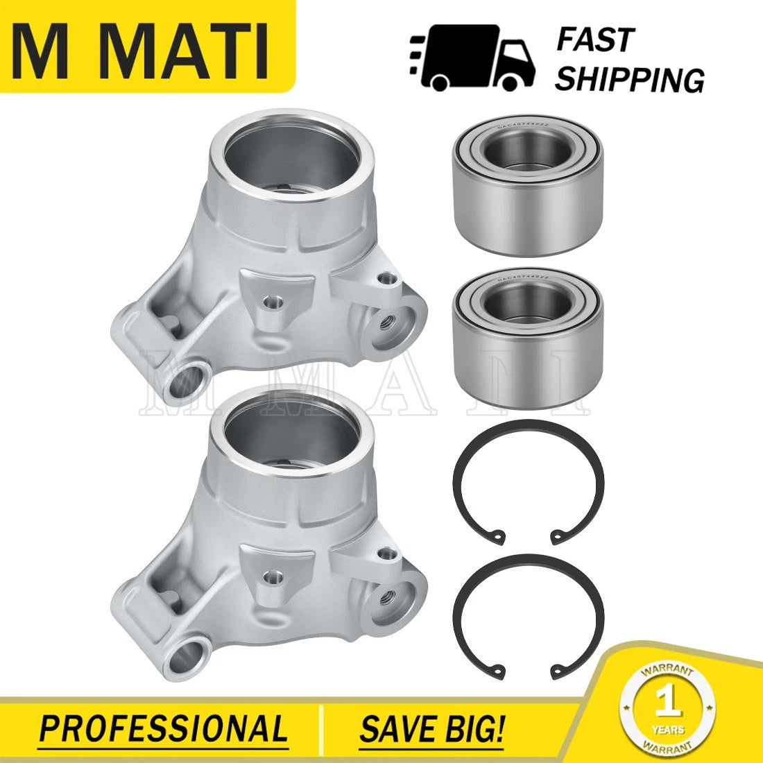 Set of 2 Rear Wheel Bearing Carrier & Bearing Kit for Polaris Sportsman 570 (2014–2025)