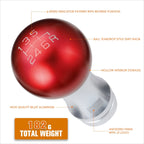 2-Piece Ball Teardrop Shift Knob for 6-Speed MT (M8 M10 M12) Red