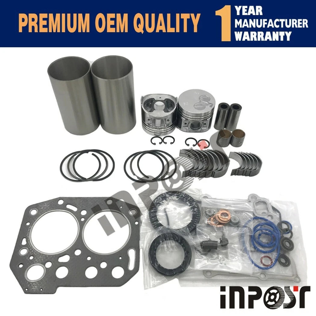 Rebuild Kit for Yanmar 2D70E 2TNV70 (Piston Ring, Head Gasket, Bearing)