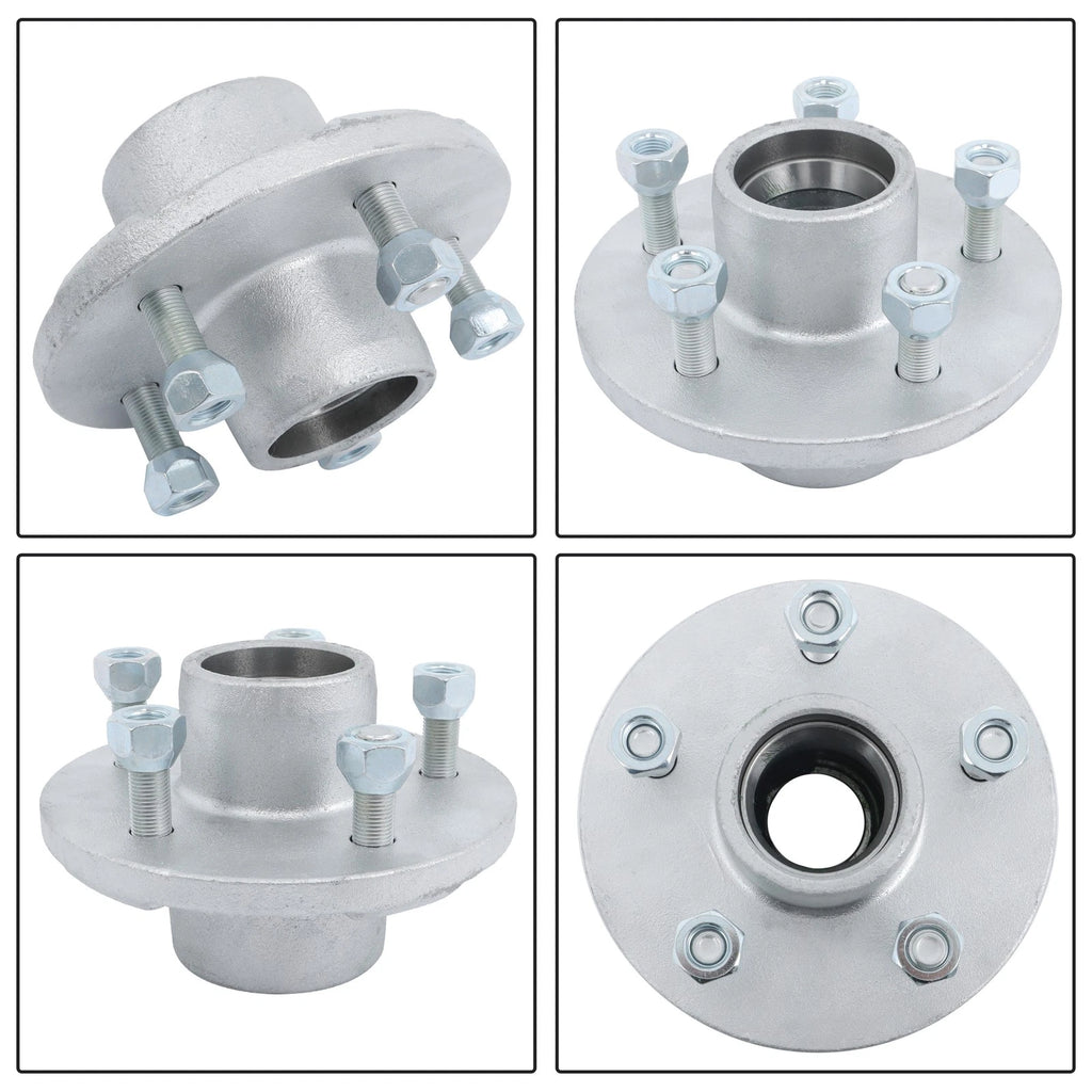 5 Lug Galvanized Fully Greased Bearings for Boat Trailer (3500 lb)