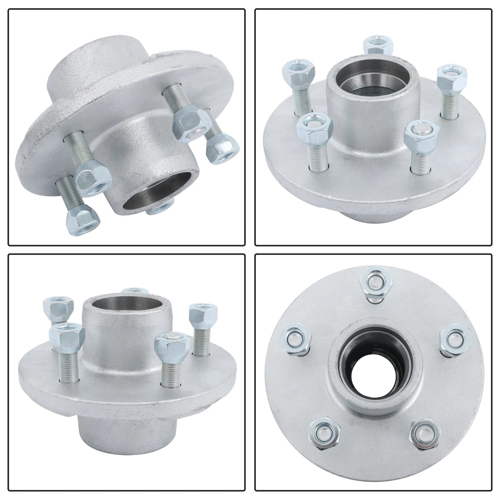 5 Lug Galvanized Fully Greased Bearings for Boat Trailer (3500 lb)