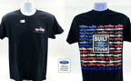Ford Truck T-Shirt Black Built Ford Tough American Flag for Ford F-Series (1999–2024)