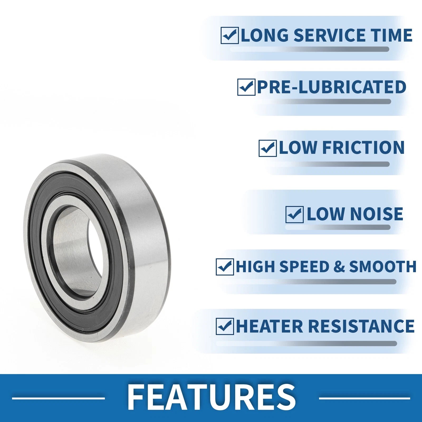 1 Pc 6003DDU Deep Groove Ball Bearing for Scooter Skateboard Wheel (N/A)