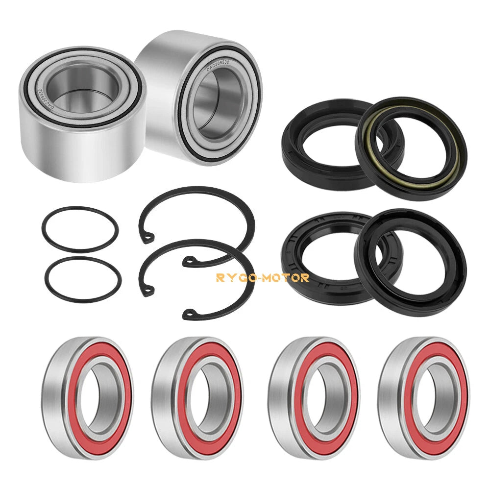 Front & Rear Wheel Bearings Seals Kit for Yamaha Grizzly 400 450 (2007–2014)