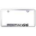 Stainless Steel Cut-Out License Plate Frame - Officially Licensed for Pontiac G6