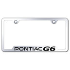 Stainless Steel Cut-Out License Plate Frame - Officially Licensed for Pontiac G6