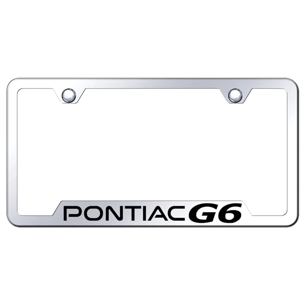 Stainless Steel Cut-Out License Plate Frame - Officially Licensed for Pontiac G6