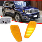 Amber Lens LED Front Side Marker Lights for Jeep Renegade (2015–2022)