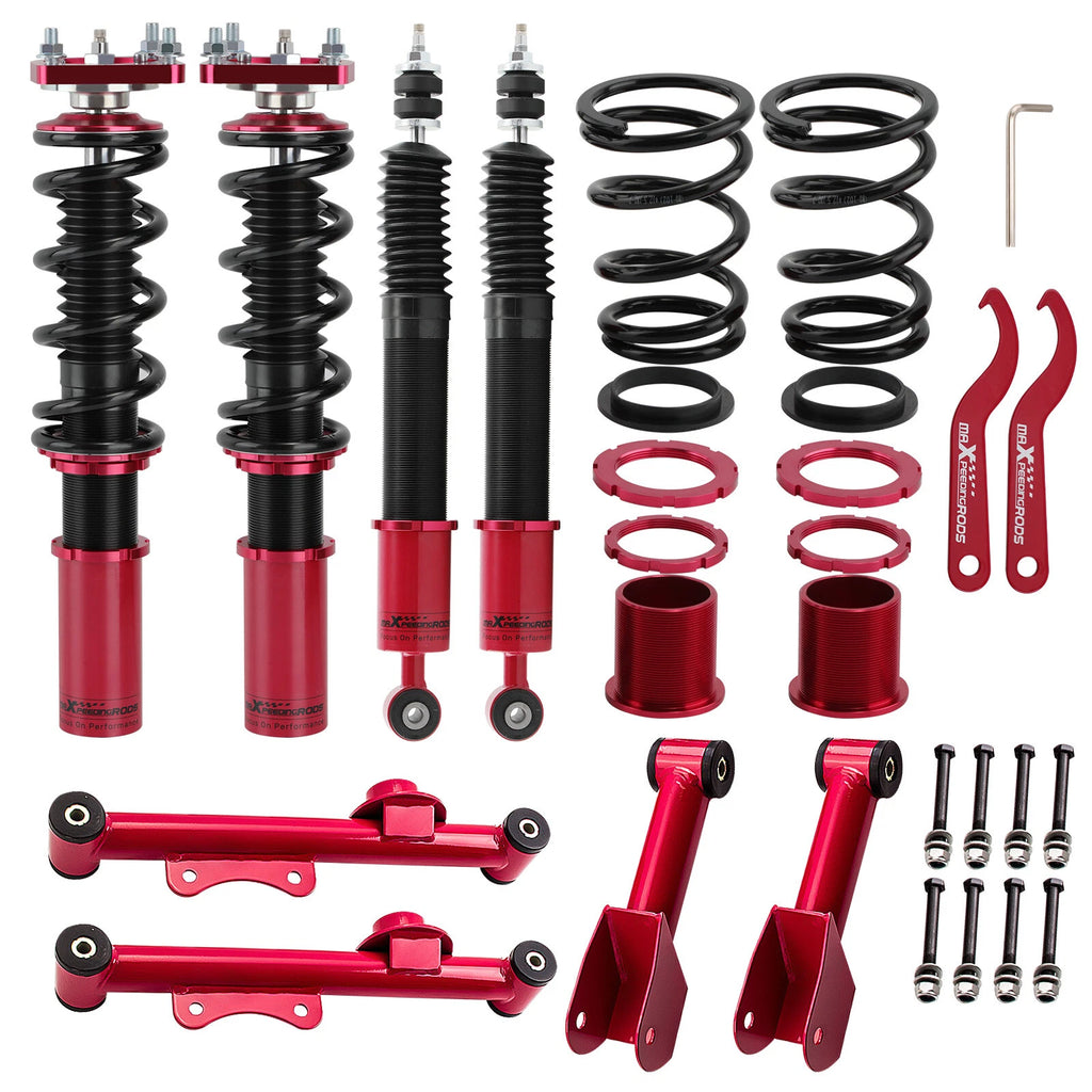 Damper Adjustable Coilovers +Rear Control Arms For Ford Mustang 94-04 Suspension