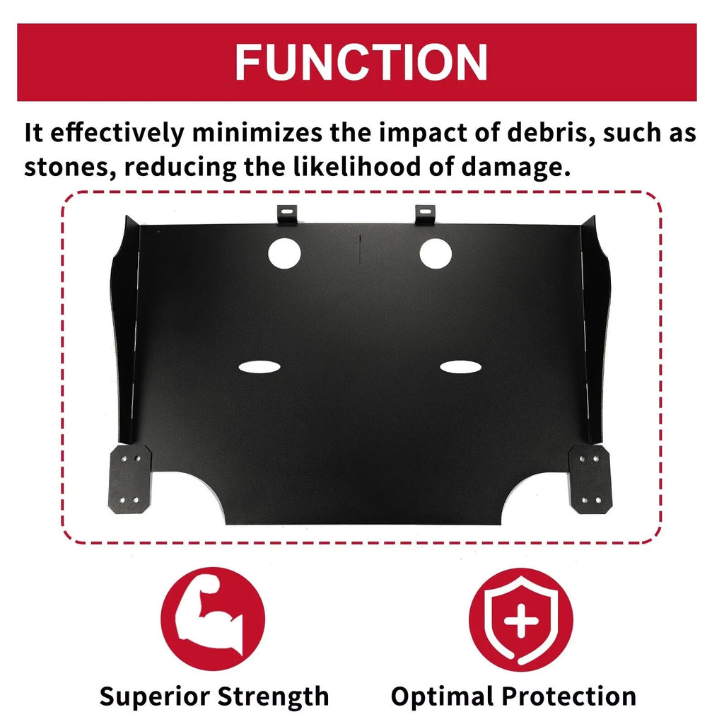 Powder-Coated Black Rear Skid Plate for Ford F150 2015–2024