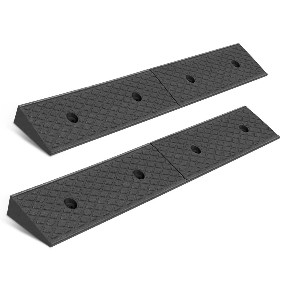 Set of 2 Curb Ramps 38.6"L x 5.9"W x 2"H 8800lbs Capacity for Households