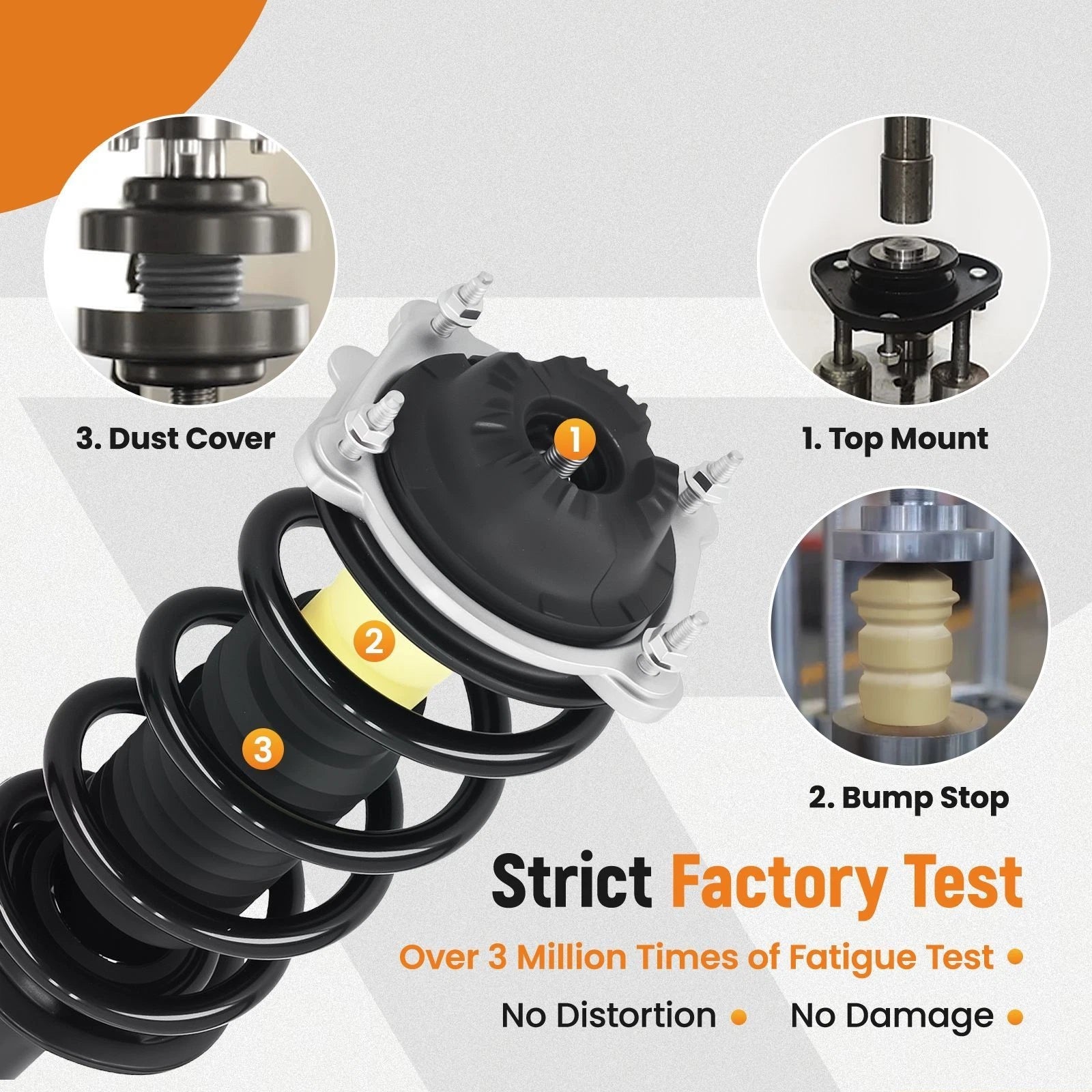 Front Complete Strut Assemblies & Rear Shock Absorbers for Audi A6 Quattro (2012–2018)